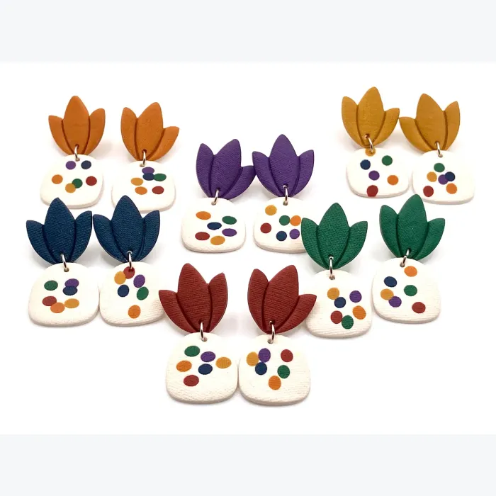 Boucles d’oreilles CHARLOTTE collection CIRCUS, acier inoxydable hypoallergénique