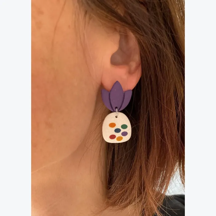 Boucles d’oreilles CHARLOTTE collection CIRCUS, acier inoxydable hypoallergénique