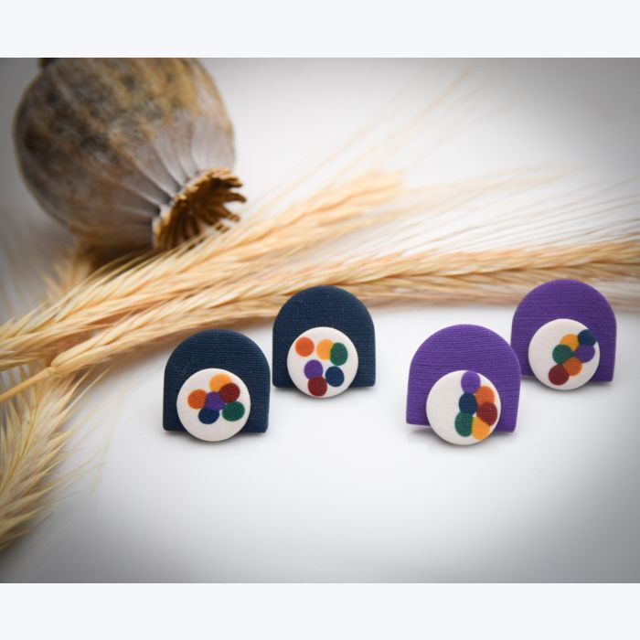 Boucles d’oreilles CASSANDRE collection CIRCUS, acier inoxydable hypoallergénique