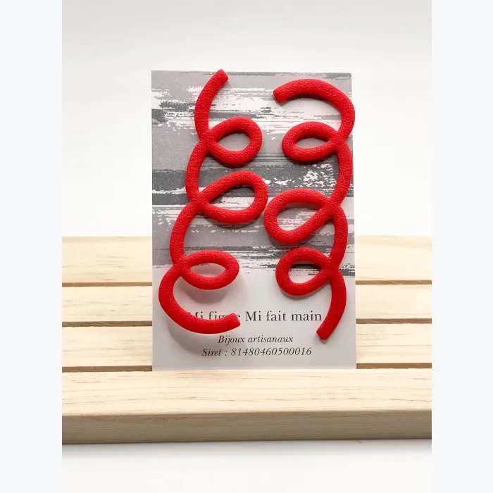 Boucles d’oreilles IRINA collection LES INDISCRÈTES , acier inoxydable, création artisanale，fait main en France en Ardèche