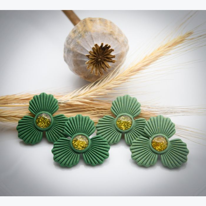 Boucles d’oreilles GUILLEMETTE collection GLAMOUR, Plaqué or et acier inoxydable sans nickel