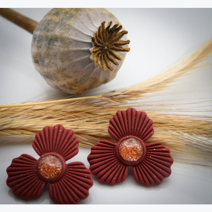 Boucles d’oreilles GUILLEMETTE collection GLAMOUR, Plaqué or et acier inoxydable sans nickel