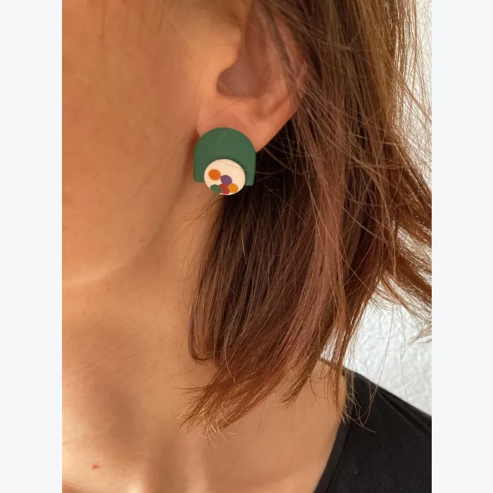 Boucles d’oreilles CASSANDRE collection CIRCUS, acier inoxydable hypoallergénique