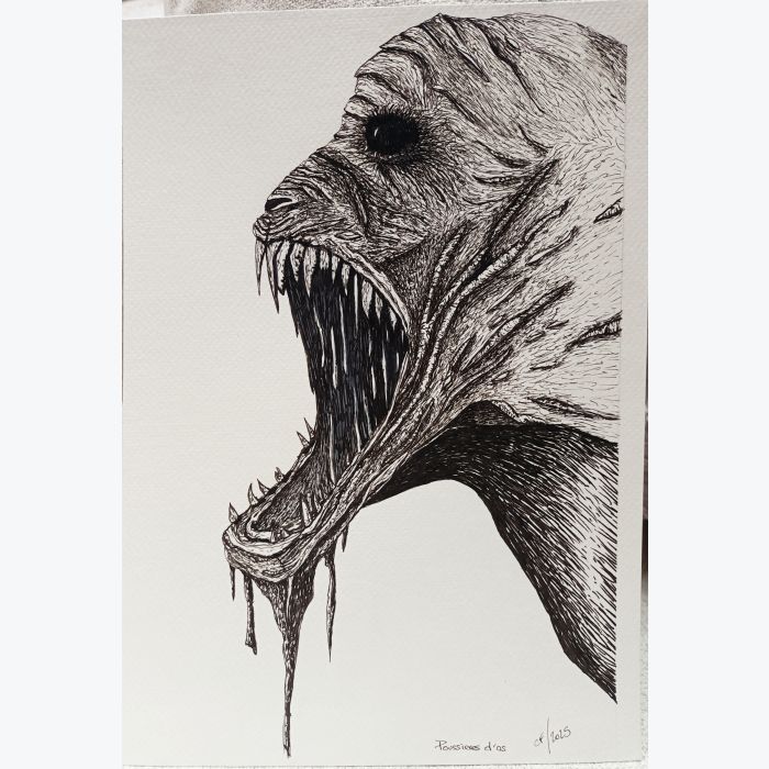 Dessin de créature dark fantasy - original