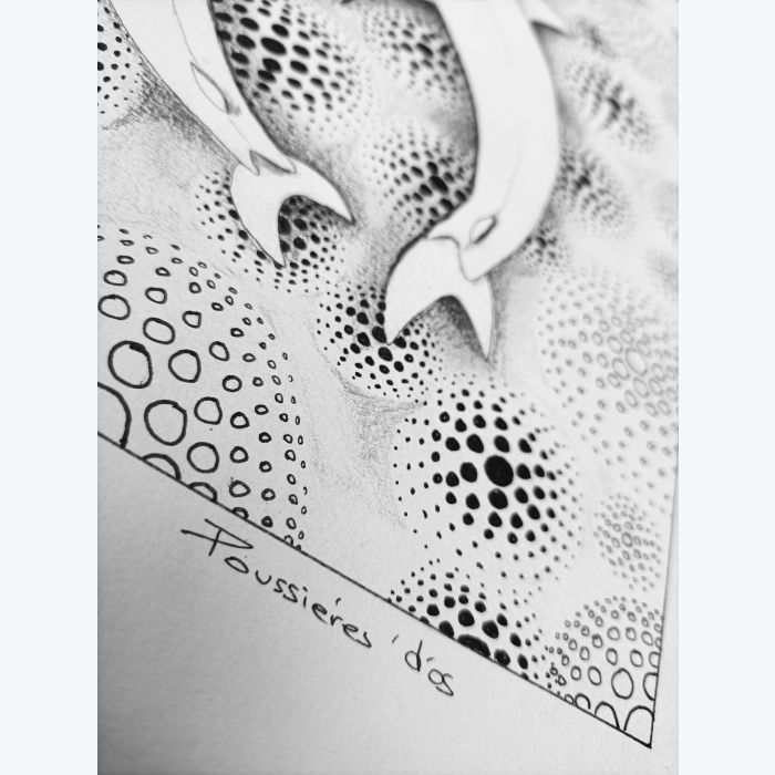 Dessin unique et original de requins