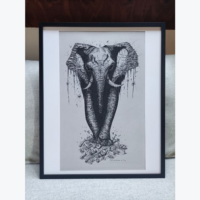 Illustration éléphant dark