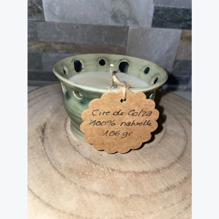 Bougie artisanale vert pastel