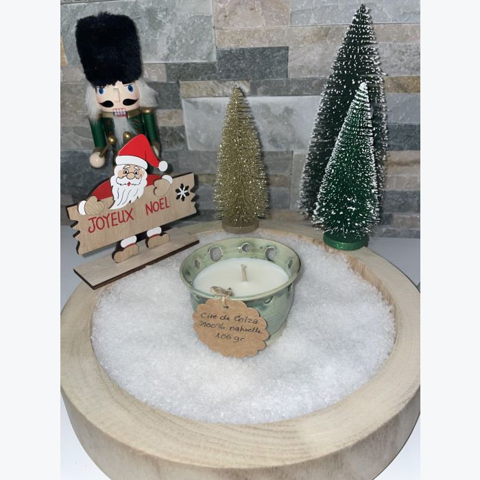 Bougie artisanale vert pastel