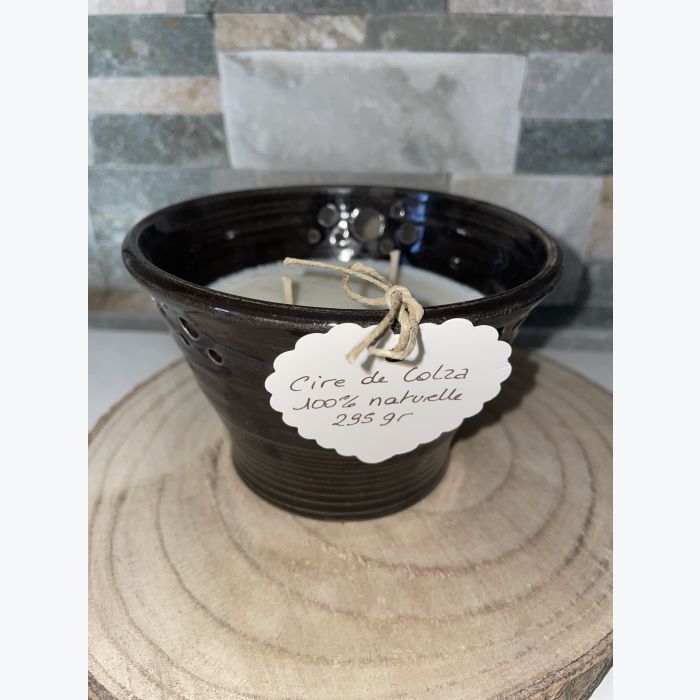 Bougie artisanale noire