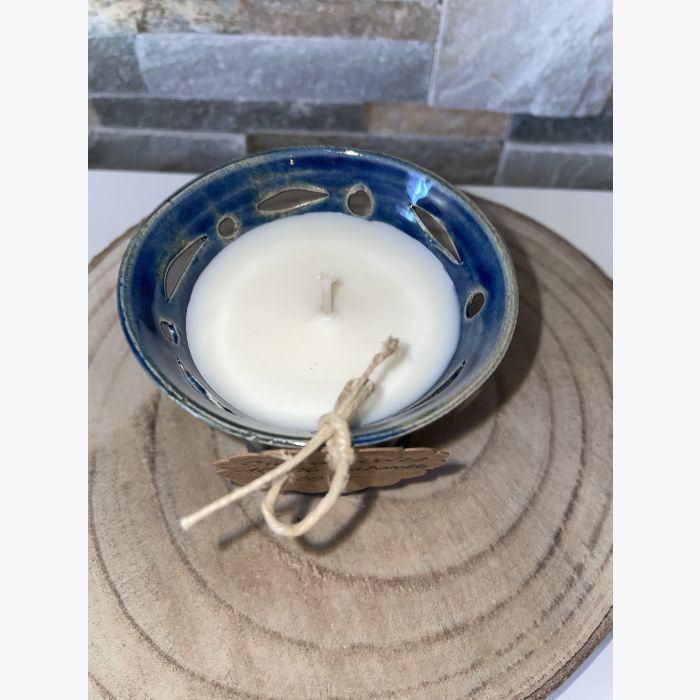 Bougie artisanale bleue