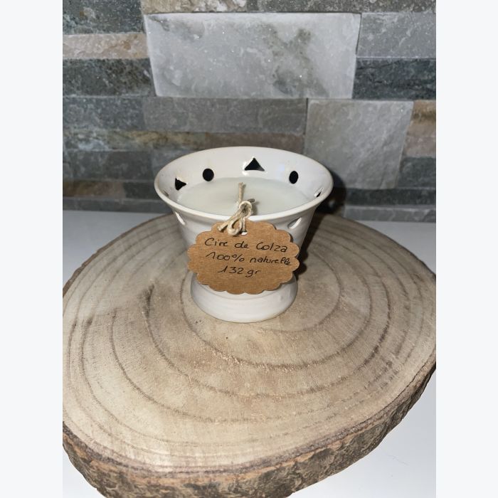 Bougie artisanale beige