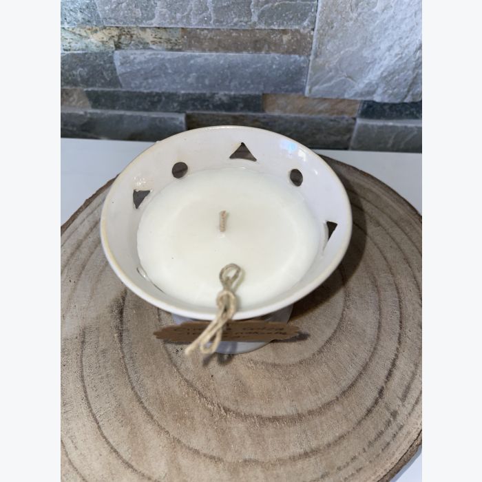 Bougie artisanale beige