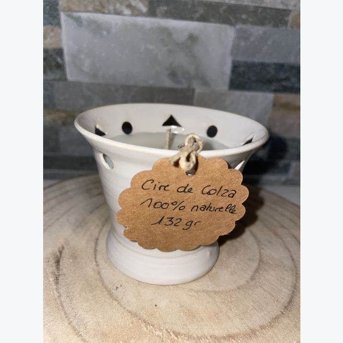 Bougie artisanale beige