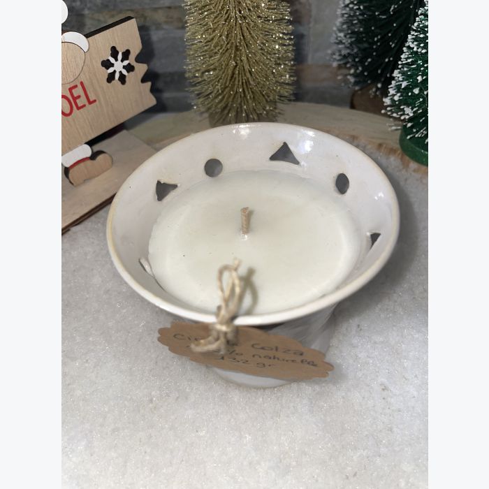 Bougie artisanale beige