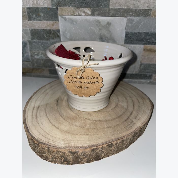 Bougie artisanale beige