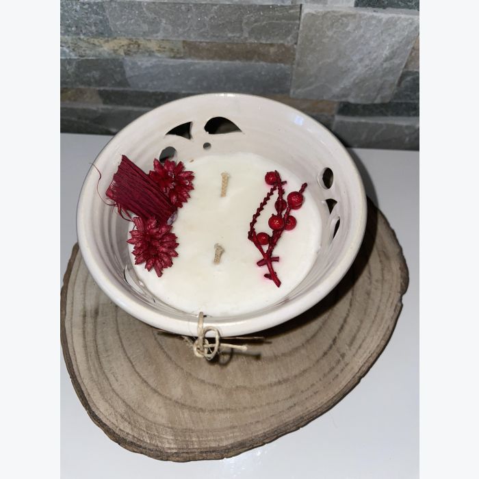 Bougie artisanale beige