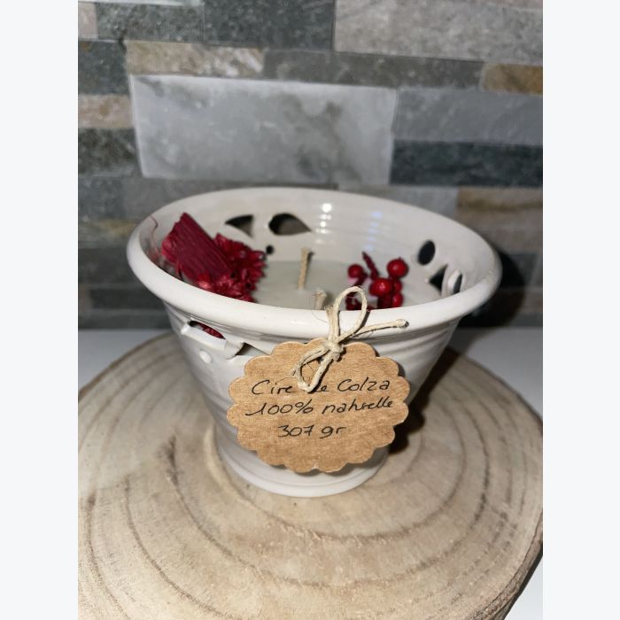 Bougie artisanale beige