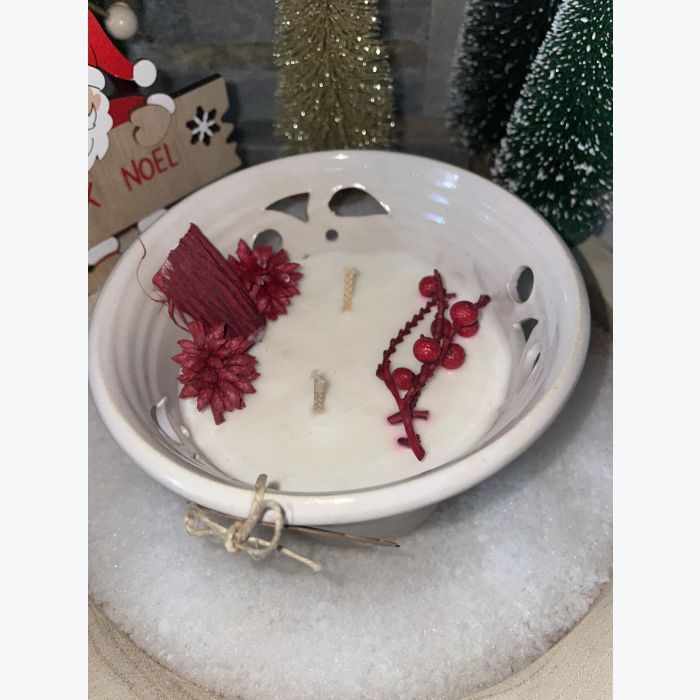 Bougie artisanale beige