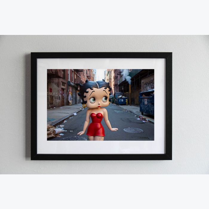 Photo encadrée de Betty Boop à New York