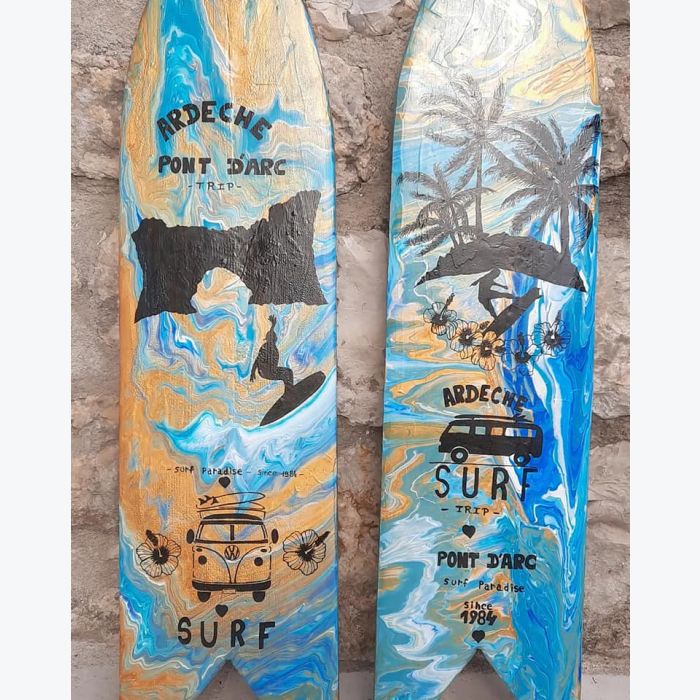 Planche de surf PONT D'ARC en bois