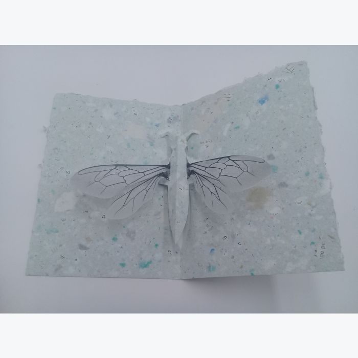 Carte Pop Up Abeille en papier recyclé