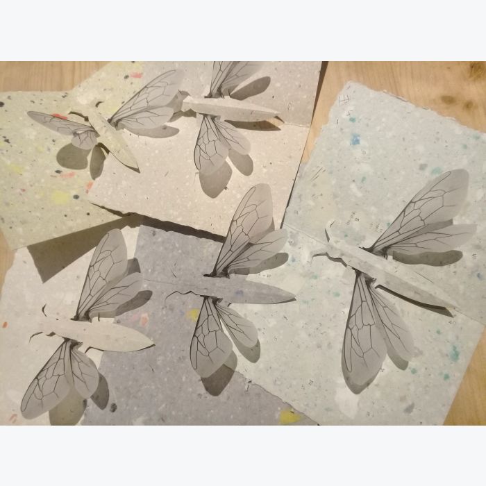 Carte Pop Up Abeille en papier recyclé