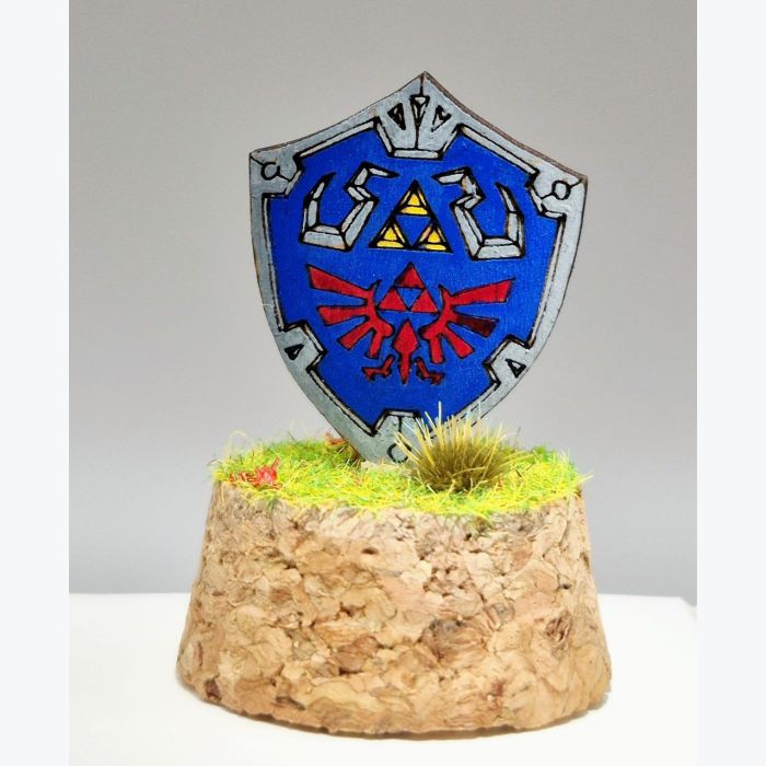Bouclier Hylien Zelda – Mini Décoration Gamer – Cadeau fan Nintendo