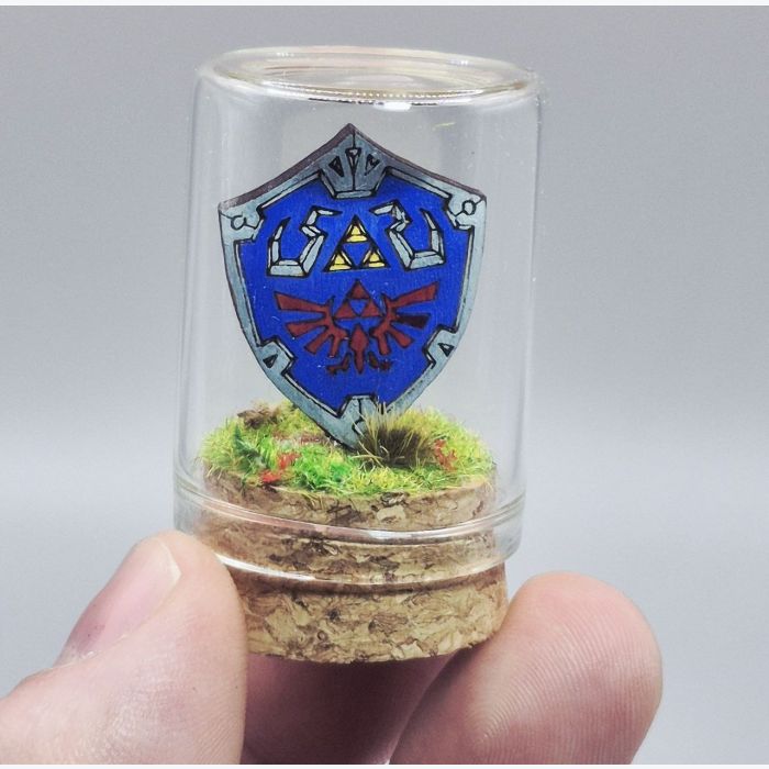 Bouclier Hylien Zelda – Mini Décoration Gamer – Cadeau fan Nintendo