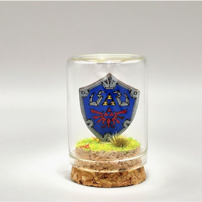 Bouclier Hylien Zelda – Mini Décoration Gamer – Cadeau fan Nintendo