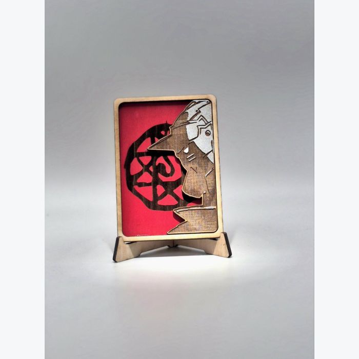 Mini Tableau Alphonse Elric en Bois – Décoration Geek inspirée de Fullmetal Alchimist