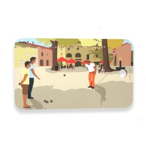 Planche apéro "Pétanque à Labeaume", Planche à découper