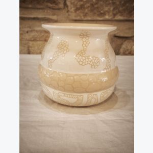 Vase faïence tons naturels
