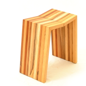 Tabouret Mezenc en bois Bayadère