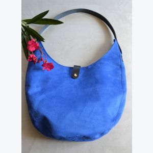 Sac Hobo - Suédine Bleu