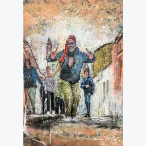 Ménilmontant, sa jeunesse : tableau ou s'entrecroisent peinture et photo