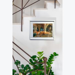 L'église d'Ailhon : tableau où s'entrecroisent peinture et photo