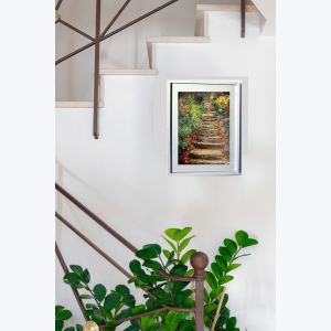 Un sous bois à Ménilmontant : tableau où s'entrecroisent peinture et photo