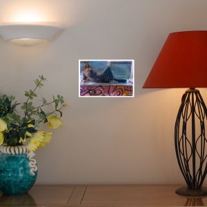 Lyon, sur les bord du Rhône : tableau où s'entrecroisent peinture et photo