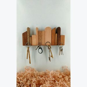 Support à clés mural magnétique  en bois - SKYLINE Key TTC (key to the city) WOODMIX