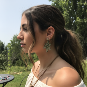 Boucles d'oreilles orchidées grand modèle