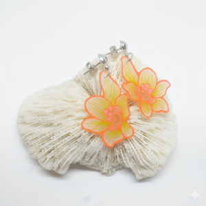 Boucles d'oreilles orchidées petit modèle