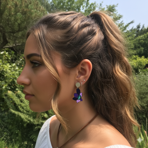 Boucles d'oreilles orchidées petit modèle