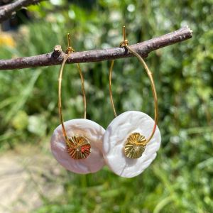 Créoles en porcelaine blanche