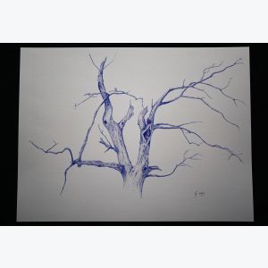 Reproduction d'art d'un dessin original effectué au stylo à bille