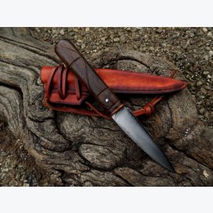 Petit Couteau droit en Noyer et Cuivre.