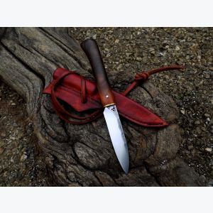 Petit Couteau droit en Fruitier et Laiton.