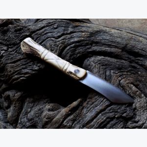 Couteau pliant 2 clous en bois de Chevreuil