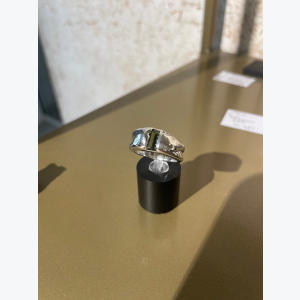Bague - argent et pierre verte - "le jardin"