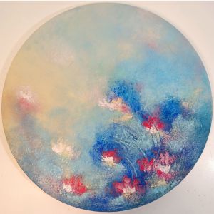 Jardin intérieur - peinture acrylique qui laisse apparaître un léger relief