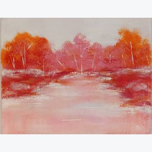 Promenade Rosée - Peinture acrylique